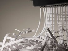 Papiershredder in Aktion
